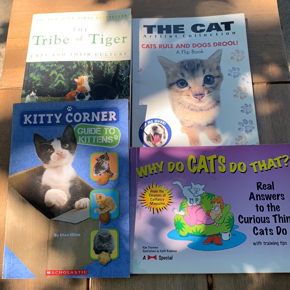 Collection of cat and kitten how to books